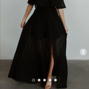 Black off the shoulder maxi dress
